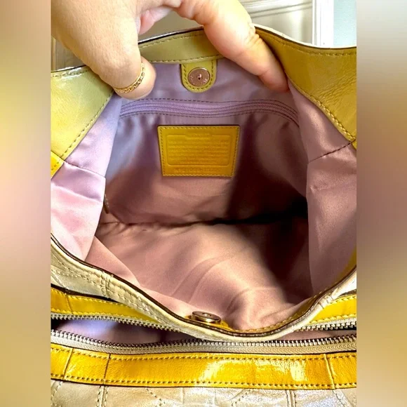 Coach Signature C Maggie Hobo Metallic Bag - Picture 2 of 9